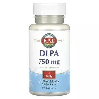 KAL, DLPA (DL-фенилаланин), 750 мг, 60 таблеток