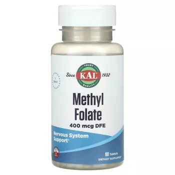 KAL, Метил фолат, 400 мкг, 90 таблеток