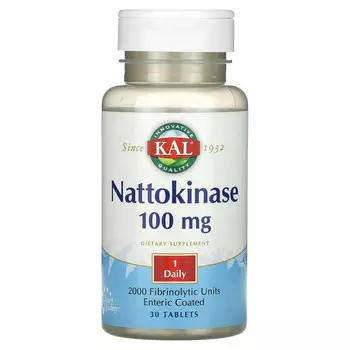 KAL, Наттокиназа, 100 мг, 30 таблеток