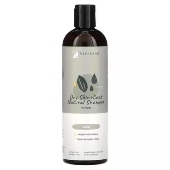 Kin+Kind, Dry Skin + Coat Natural,натуральный шампунь для собак, кедр, 354 мл (12 жидк. унций)