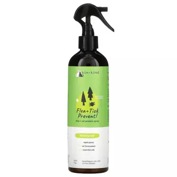 Kin+Kind, защита от блох и клещей, спрей для собак и кошек, лемонграсс, 354 мл (12 жидк. унций)