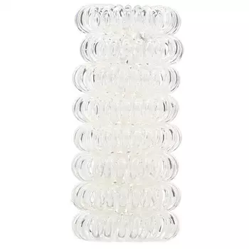 Kitsch, Спиральные резинки для волос, прозрачные, 8 шт.