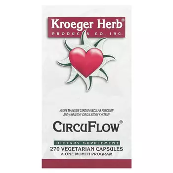 Kroeger Herb Co, CircuFlow, 270 вегетарианских капсул