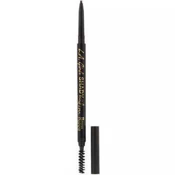 L.A. Girl, Карандаш для бровей Shady Slim Brow Pencil, оттенок Blackest Brown, 0,08 г