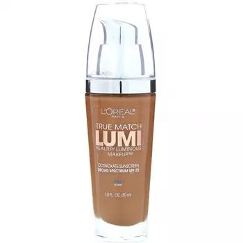 L'Oreal, Тональная основа True Match Healthy Luminous Makeup, SPF 20, оттенок мягкий соболиный C6, 30 мл