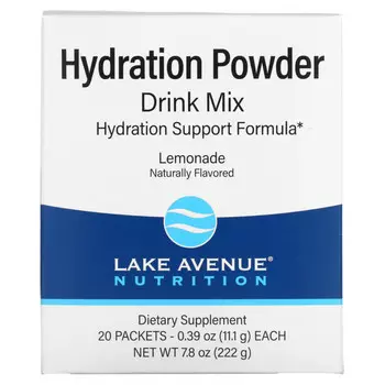 Lake Avenue Nutrition, Порошковая смесь для приготовления поддерживающего водный баланс напитка, 20 пакетиков по 11,1 г (0,39 унции)