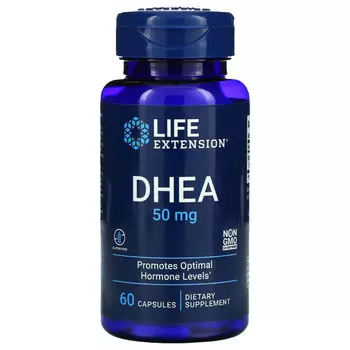 Life Extension, DHEA, 50 мг, 60 капсул
