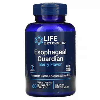 Life Extension, Esophageal Guardian, Berry Flavor, 60 Vegetarian Chewable Tablets