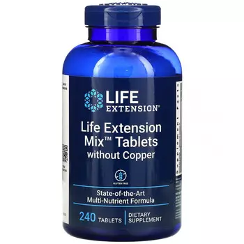 Life Extension, комплекс таблеток без меди, 240 таблеток