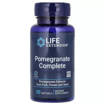 Life Extension, Pomegranate Complete, гранатовый комплекс, 30 капсул
