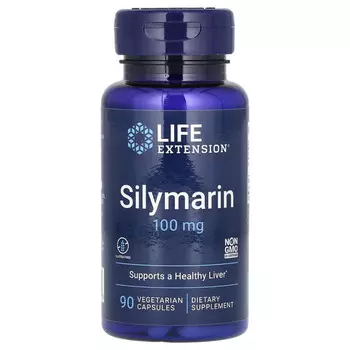 Life Extension, Силимарин, 100 мг, 90 вегетарианских капсул