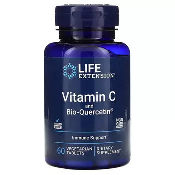 Life Extension, Витамин C с фитосомами биокверцетина, 60 вегетарианских таблеток