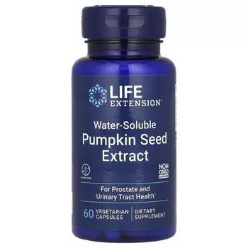 Life Extension, водорастворимый экстракт семян тыквы, 60 вегетарианских капсул