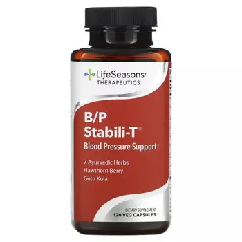 LifeSeasons, B/P Stabili-T, поддержка при кровяном давлении, 120 вегетарианских капсул