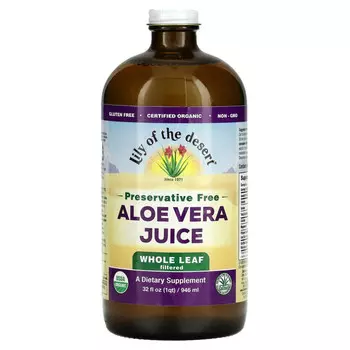 Lily of the Desert, Сок алоэ вера, после фильтрации из цельных листьев, без консервантов, 946 мл (32 жидк. Унции)