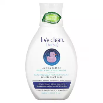 Live Clean, детский гель для душа и пена для ванны, для спокойного сна, 300 мл (10 жидк. унций)