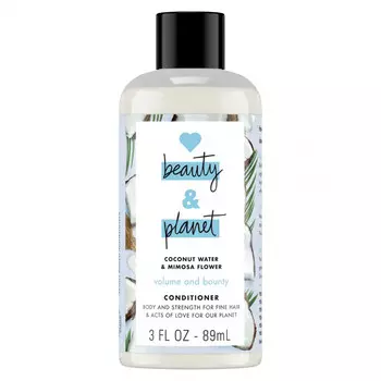 Love Beauty and Planet, Кондиционер для придания объема и щедрости, кокосовая вода и цветы мимозы, 89 мл (3 жидк. Унции)