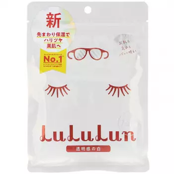 Lululun, освежение, чистая кожа, белая маска для лица, 7 шт, 108 мл (3,65 жидк. унции)