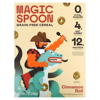 Magic Spoon, Хлопья без злаков, булочка с корицей, 198 г (7 унций)