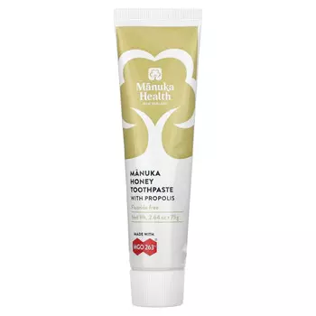 Manuka Health, Зубная паста Manuka Honey без фторидов и прополиса, 75 г (2,64 унции)