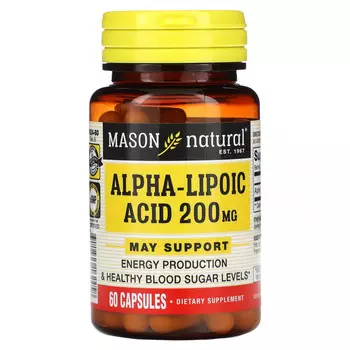 Mason Natural, Alpha-Lipoic Acid, 200 mg, 60 Capsules