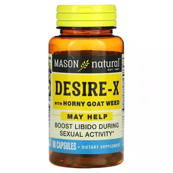 Mason Natural, Desire-X с сорняком из роговой козы, 60 капсул