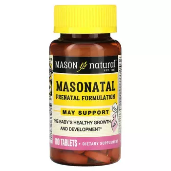 Mason Natural, Masonatal пренатальный препарат, 100 таблеток