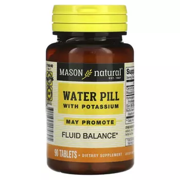 Mason Natural, Мочегонные таблетки с калием, 90 штук