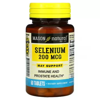 Mason Natural, Селен, 200 мкг, 60 таблеток