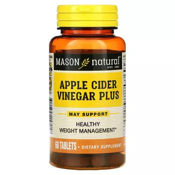 Mason Natural, Яблочный уксус, 60 таблеток