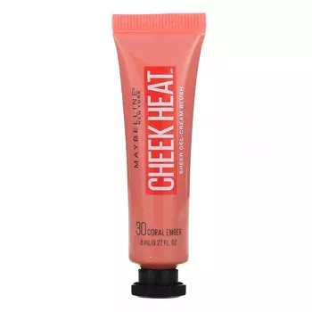 Maybelline, Cheek Heat, крем-румяна с коралловым покрытием, 8 мл (0,27 унции)