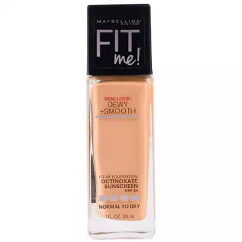 Maybelline, Fit Me, увлажняющая и выравнивающая тональная основа, оттенок 240 «Золотистый беж», 30 мл