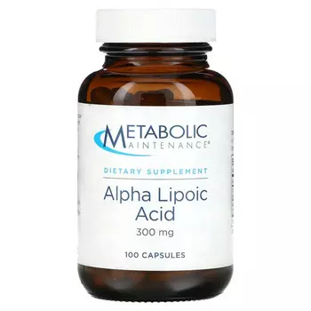 Metabolic Maintenance, Альфа-липоевая кислота, 300 мг, 100 растительных капсул