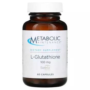 Metabolic Maintenance, L-глутатион, 100 мг, 60 капсул
