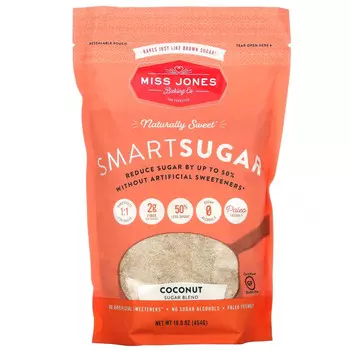 Miss Jones Baking Co, SmartSugar, смесь кокосового сахара, 454 г (16 унций)