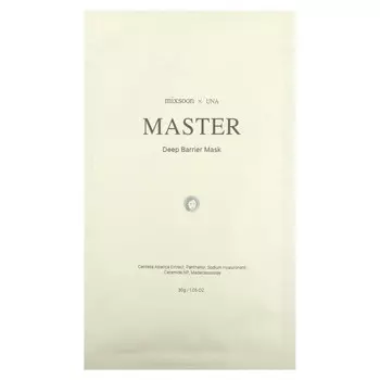 Mixsoon, Master, маска для лица с глубоким барьером, 5 листовых масок, 30 г (1,05 унции)
