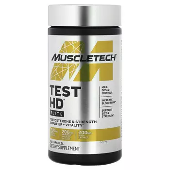 Muscletech, Test HD, Elite, 120 капсул