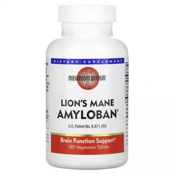 Mushroom Wisdom, Amyloban 3399, 180 растительных таблеток