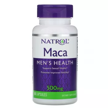 Natrol, Maкa, 500 мг, 60 капсул
