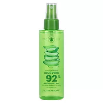 Nature Republic, 92% успокаивающий гель-спрей с алоэ вера, 155 мл (5,24 жидк. Унции)