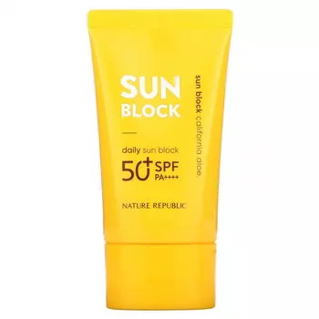 Nature Republic, California Aloe Daily Sun Block, SPF 50+ PA ++++, 57 мл (1,92 жидк. Унции)