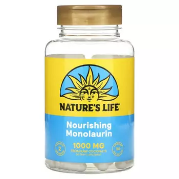 Nature's Life, Монолаурин, 90 вегетарианских капсул