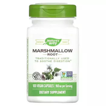 Nature's Way, корень алтея, 480 мг, 100 веганских капсул