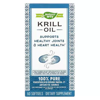 Nature's Way, масло криля, 60 капсул
