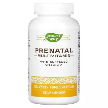 Nature's Way, мультивитамины для беременных с буферизованным витамином C, 180 капсул
