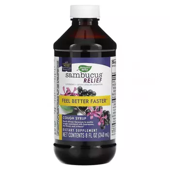 Nature's Way, Sambucus Relief, сироп от кашля, 240 мл (8 жидк. Унций)