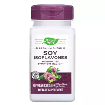 Nature's Way, смесь премиального качества, изофлавоны из сои, 100 мг, 60 растительных капсул