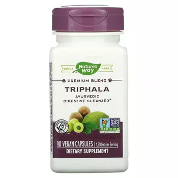 Nature's Way, Triphala, смесь премиального качества, 500 мг, 90 вегетарианских капсул