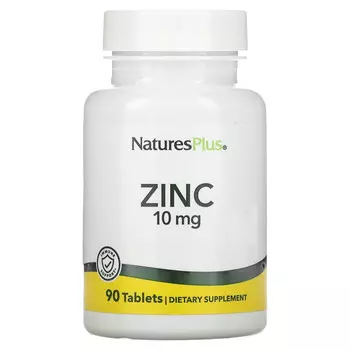 NaturesPlus, Цинк, 10 мг, 90 таблеток
