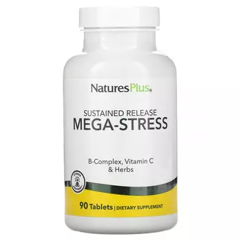 NaturesPlus, Mega-Stress, длительное высвобождение, 90 таблеток